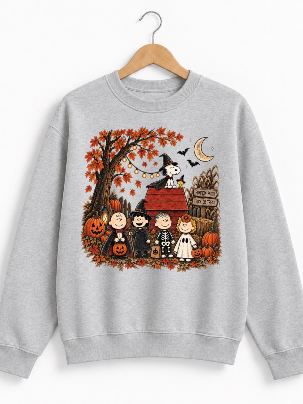 ASHGREY Halloween Peanuts-Inspired Graphic Sweatshirt